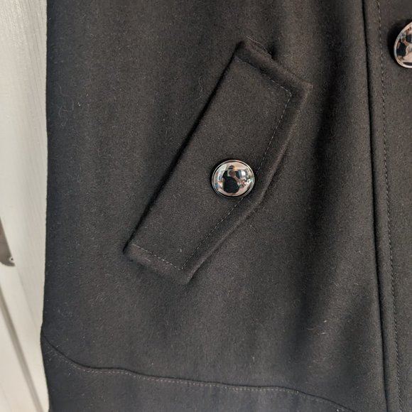 Kenneth Cole New York Black Hooded Cape - Picture 5 of 9